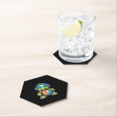 Funny Turtle Gamer Gaming Turtles Video Game (4) Kartonnen Onderzetters (Insitu)