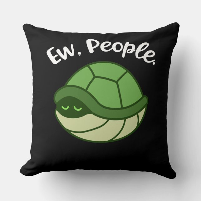 Funny Turtle geeft Mannen Introvert Gift Introvert Kussen (Voorkant)