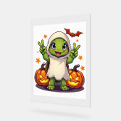 Funny Turtle Ghost Pumpkin Boo Halloween Kinder Ma Acryl Bord (Hoek)