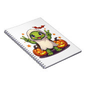 Funny Turtle Ghost Pumpkin Boo Halloween Kinder Ma Notitieboek (Rechterzijde)