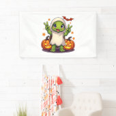 Funny Turtle Ghost Pumpkin Boo Halloween Kinder Ma Spandoek (Insitu)