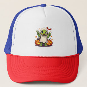 Funny Turtle Ghost Pumpkin Boo Halloween Kinder Ma Trucker Pet