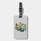 Funny Turtle Hiking Graphic Camping Lover Adventur Bagagelabel (Voorkant verticaal)