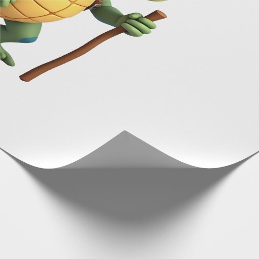 Funny Turtle Hiking Graphic Camping Lover Adventur Cadeaupapier (Hoek)