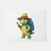 Funny Turtle Hiking Graphic Camping Lover Adventur Deurmat (Voorkant)