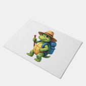 Funny Turtle Hiking Graphic Camping Lover Adventur Deurmat (Schuin)