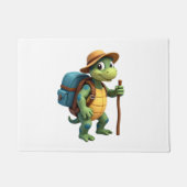Funny Turtle Hiking Graphic Camping Lover Adventur Deurmat (Voorkant)