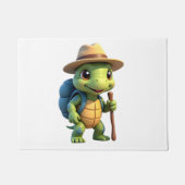 Funny Turtle Hiking Graphic Camping Lover Adventur Deurmat (Voorkant)