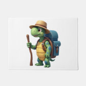 Funny Turtle Hiking Graphic Camping Lover Adventur Deurmat (Voorkant)
