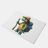 Funny Turtle Hiking Graphic Camping Lover Adventur Deurmat (Schuin)