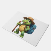 Funny Turtle Hiking Graphic Camping Lover Adventur Deurmat (Schuin)