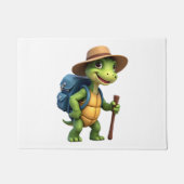 Funny Turtle Hiking Graphic Camping Lover Adventur Deurmat (Voorkant)