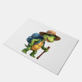 Funny Turtle Hiking Graphic Camping Lover Adventur Deurmat (Schuin)