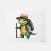 Funny Turtle Hiking Graphic Camping Lover Adventur Deurmat (Voorkant)