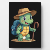 Funny Turtle Hiking Graphic Camping Lover Adventur Fotoplaat (voorkant)