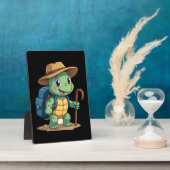 Funny Turtle Hiking Graphic Camping Lover Adventur Fotoplaat (Zijkant)