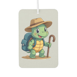Funny Turtle Hiking Graphic Camping Lover Adventur Luchtverfrisser
