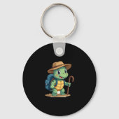 Funny Turtle Hiking Graphic Camping Lover Adventur Sleutelhanger (Voorkant)