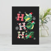 Funny Turtle-kerstkleppen Feestdagenkaart (Staand voorkant)