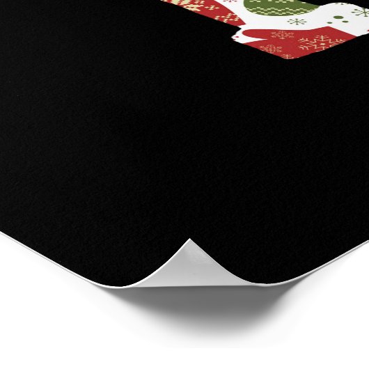 Funny Turtle-kerstkleppen Poster (Hoek)