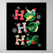 Funny Turtle-kerstkleppen Poster (Voorkant)
