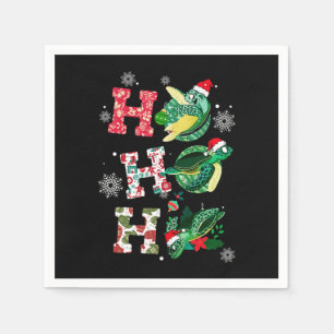 Funny Turtle-kerstkleppen Servet