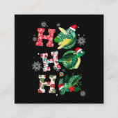 Funny Turtle-kerstkleppen Vierkante Visitekaartje (Voorkant)