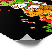 Funny Turtle Kerstman Elf Sneeuwman Kerst Vrouwen Poster (Hoek)