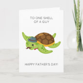 Funny Turtle Pun Vaderdag Kaart (Voorkant)
