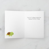 Funny Turtle Pun Vaderdag Kaart (Binnen)