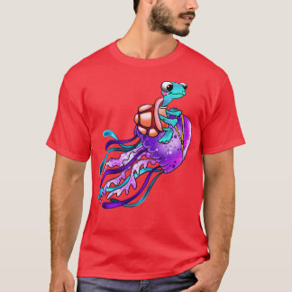 Funny Turtle Riding Jellyfish T-shirt