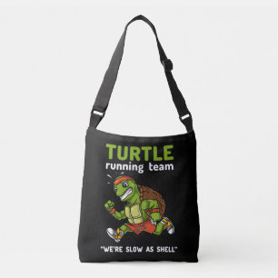 Funny Turtle Running Team Cardio Workout Crossbody Tas