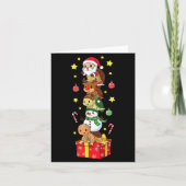 Funny Turtle Santa Elf Snowman Christmas Boys Girl Kaart (Voorkant)