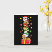 Funny Turtle Santa Elf Snowman Christmas Boys Girl Kaart (Gele Bloem)