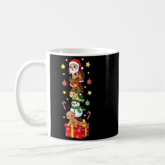 Funny Turtle Santa Elf Snowman Christmas Boys Girl Koffiemok (Links)
