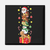 Funny Turtle Santa Elf Snowman Christmas Boys Girl Magneet (Voorkant)