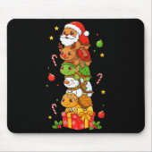 Funny Turtle Sinterklaas Elf Sneeuwman Kerst Dames Muismat (Voorkant)