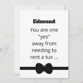 Funny Tux Will You Be My Best Man Digital Card Kaart (Voorkant)
