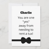 Funny Tux Will You Be My Groomsman Digital Card Kaart (Voorkant)