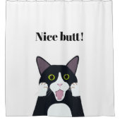 Funny tuxedo cat cartoon aardig koninklijk citaat douchegordijn (Voorkant)