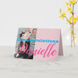 Funny Tuxedo Cat Gefeliciteerd Womans Kaart