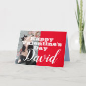 Funny Tuxedo Cat Happy Valentijnsdag Naam Kaart (Voorkant)