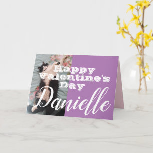 Funny Tuxedo Cat Happy Valentine's Day Name Card Kaart