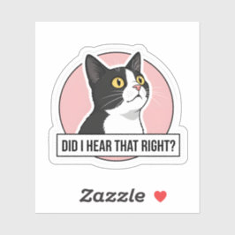 Funny Tuxedo Cat Meme - Sarcastic Office Decor Sticker