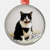 Funny Tuxedo Cat Ornament (Voorkant)
