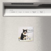 Funny Tuxedo Cat "Stop!" Magnet (Insitu (Vaatwasser))