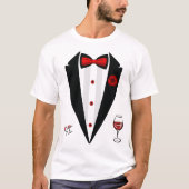 Funny Tuxedo Costume Valentijnsdag Formele Tux T-shirt (Voorkant)