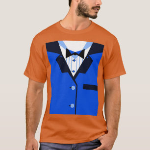 Funny Tuxedo Dinner Jacket Blue Bowtie Vlees T-shirt