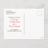 Funny Tuxedo Kat Kerst Briefkaart (Achterkant)