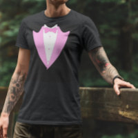 Funny Tuxedo Vest Formele Roze Stropdas